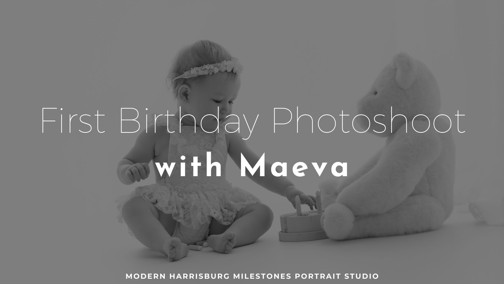 First Birthday Photoshoot with Maeva | Modern Kids Portraits