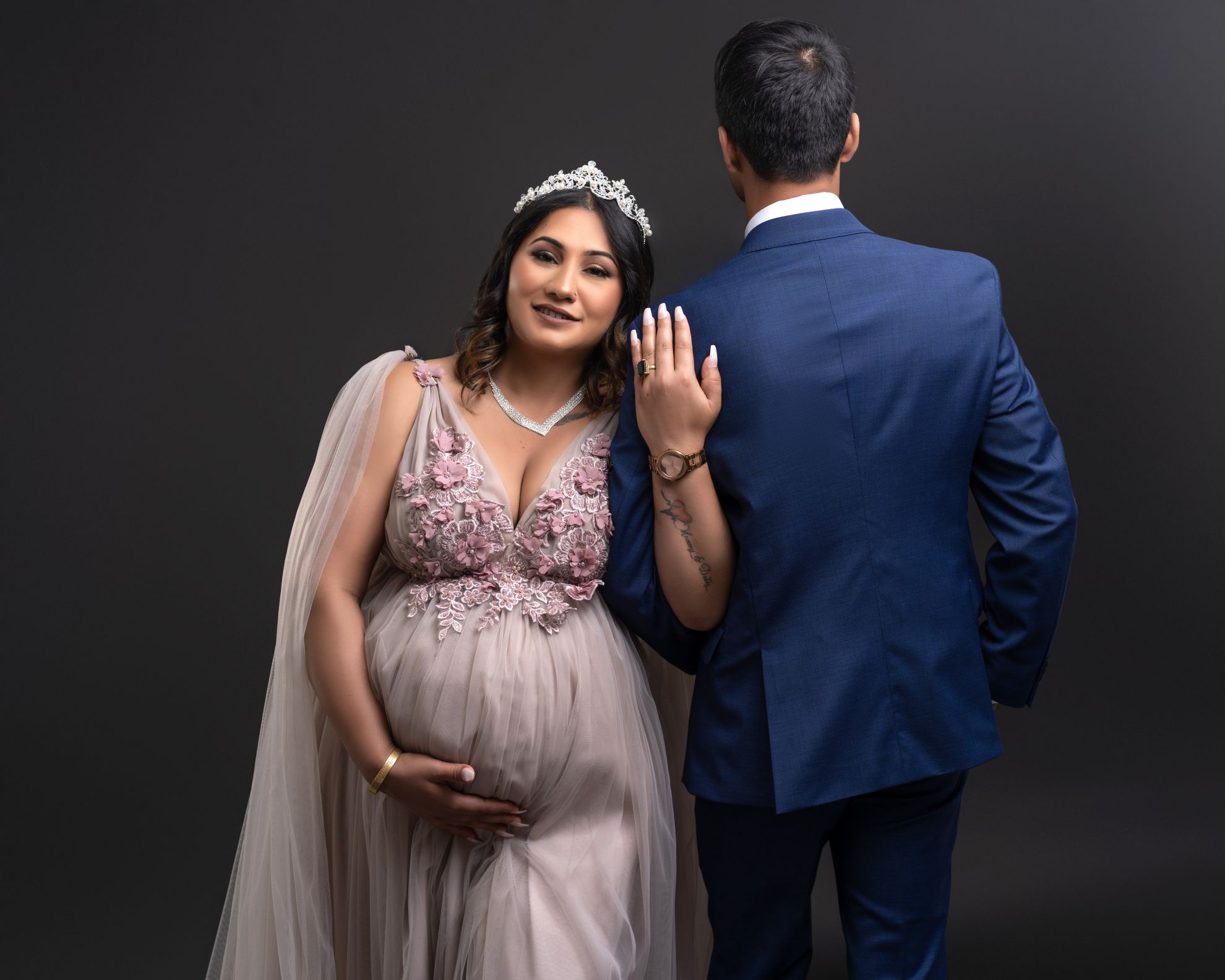 maternity photography husband formal blog